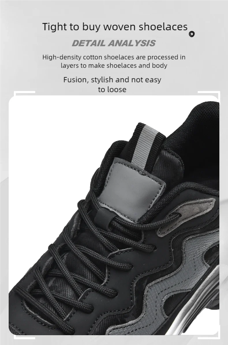 Sports shoes men's four season casual fashion outdoor thick sole breathable comfortable anti slip wear-resistant casual sneakers