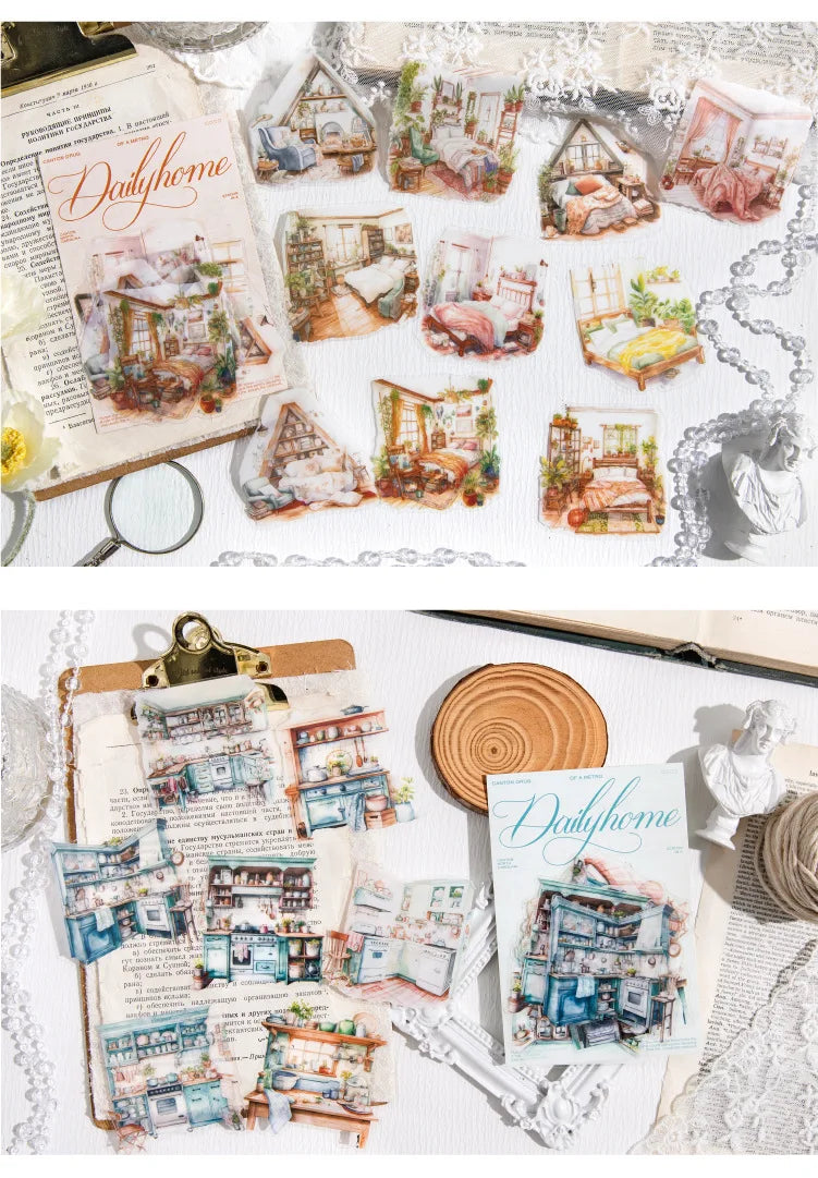 20pcs/lot Kawaii Stationery Stickers everyday household chores sticker pack DIY Craft Scrapbooking Album Junk Journal