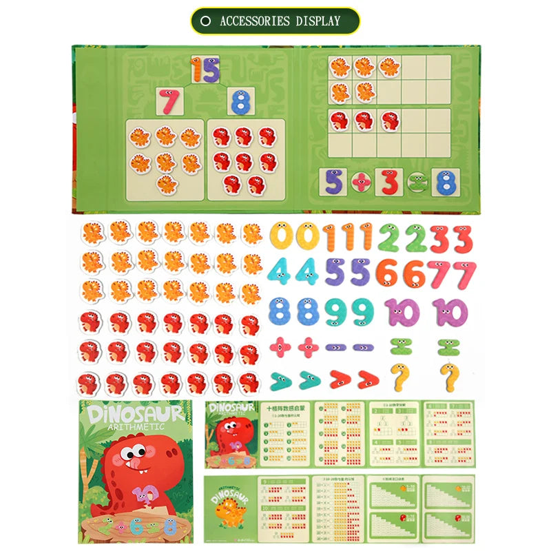 Children's math enlightenment teaching aids, number decomposition, addition and subtraction toys, educational magnetic puzzle