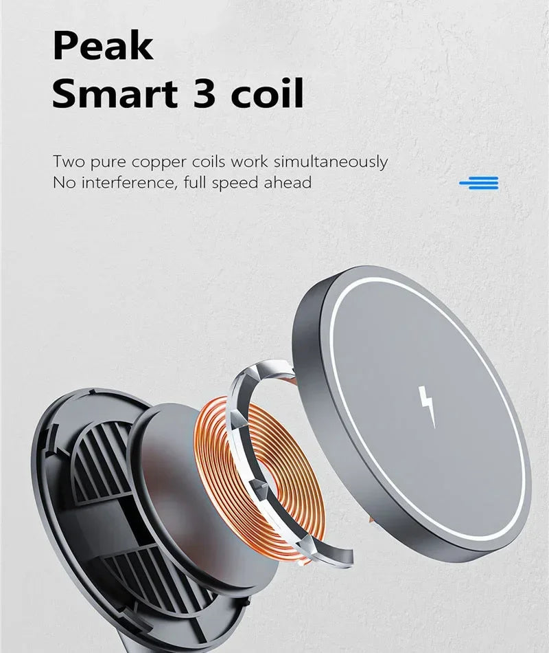 2 in 1 Folable Magnetic Wireless Charger Phone Holder Stand For Magsafe iPhone 17 16 15 14 13 12 Airpods 4/3 Pro 2 Fast Charging