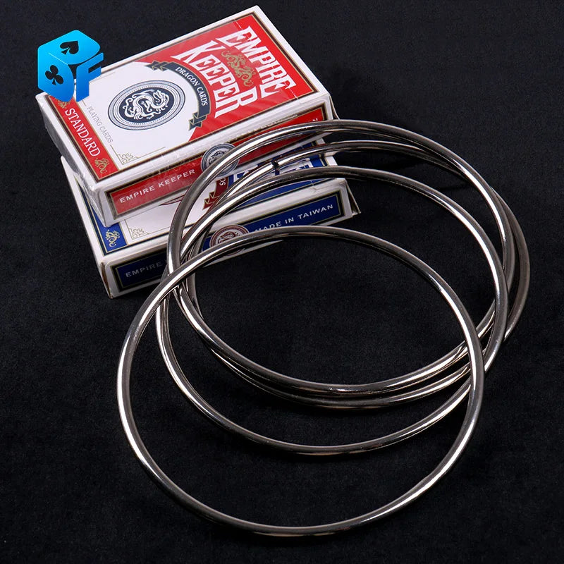 Deluxe 4.5" Linking Rings (Set of 4, Chrome) by J.C Magic Stage Magia Gimmick Props Mentalism Funny Magician Claasic Magie Toys