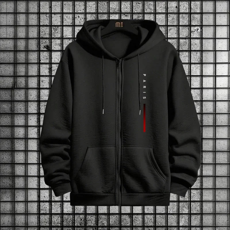 2025 New Zipper Hoodies Sweatpants Streetwear Tracksuit Autumn Winter Sporty Outfits Paris Fashion Print Mens Casual 2 Piece Set