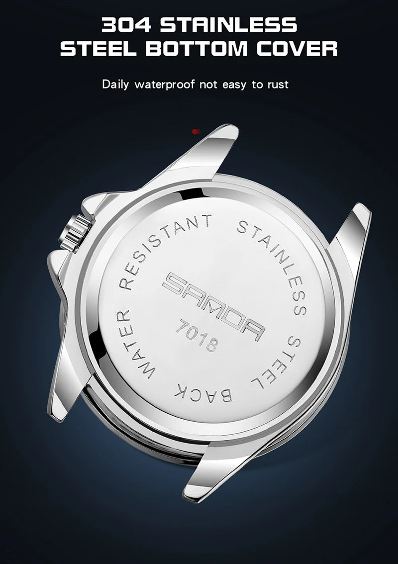 SANDA 2025Top Brand Luxury Fashion Men's Watches 30M Luminous Waterproof Quartz Wristwatch For Male Clock Calendar Relogio