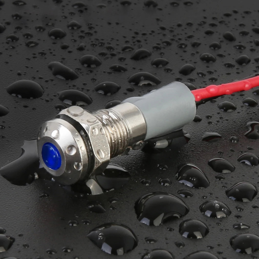 ABILKEEN 20PCS 6MM Mini Industrial Signal Indicator Light 3-6V 12-24V 110V 220V  IP65 Waterproof Metal Pilot Light