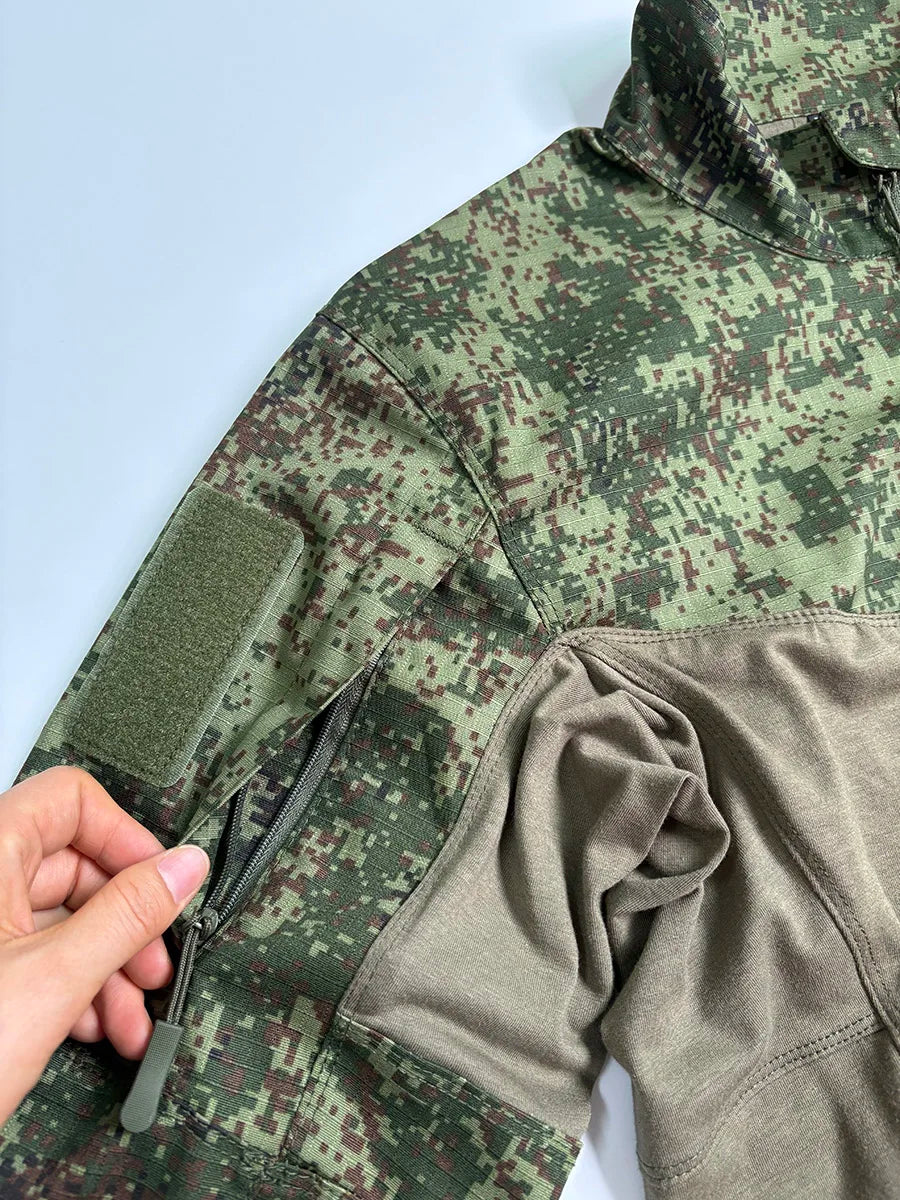 Outdoor Sports Tactics Hunting Training Set CP Camouflage EMR VKPO Suit Tactical Coat Top Tactical Pants Man Combat Shirt