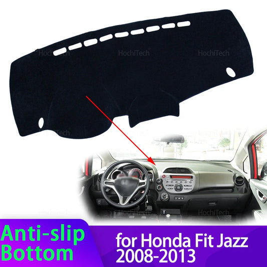 For Honda Fit Jazz 2008-2013 GE6 GE7 GE8 GE9 High Quality Dashboard Mat Dashmat Cover Pad Sunshade Carpet Accessories