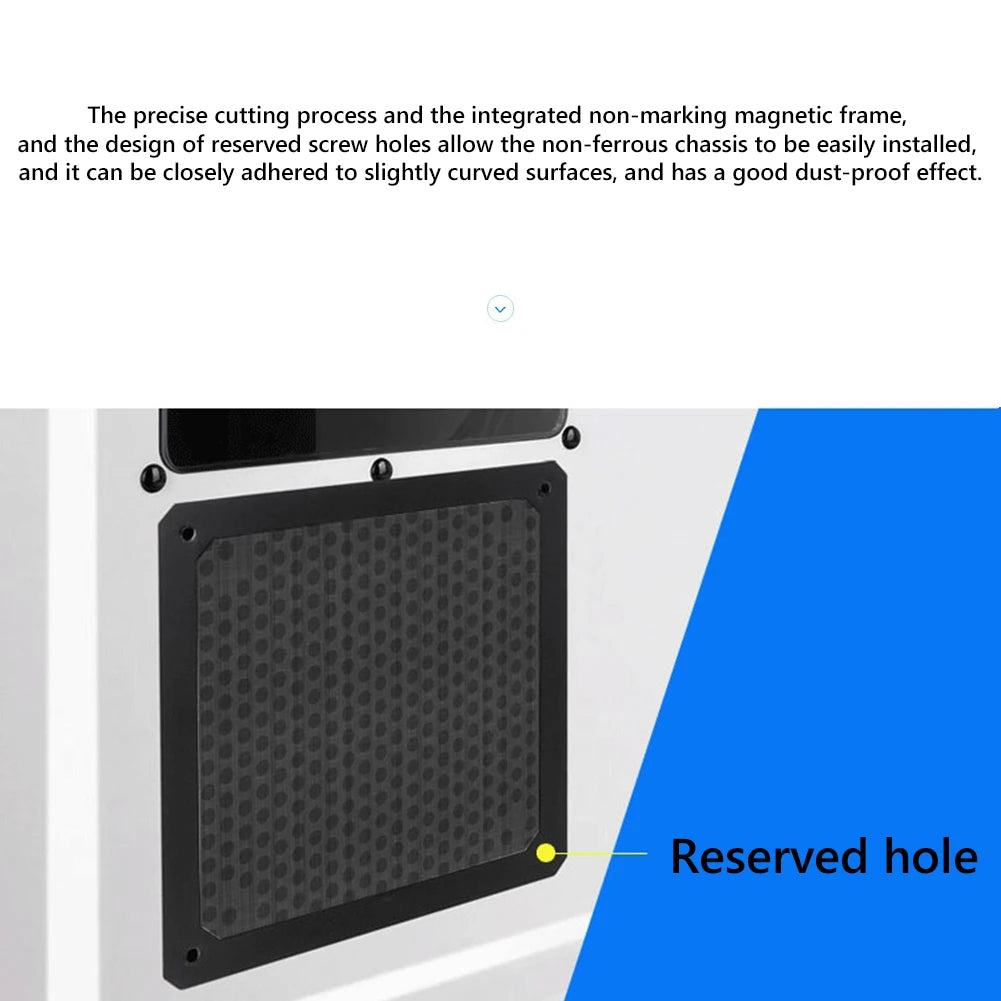 1-5PCS PC Case Filter Net 8/9/12/14cm Magnetic Frame Dust Filter Dustproof Mesh Cover Net Guard with Hole Computer Accessories