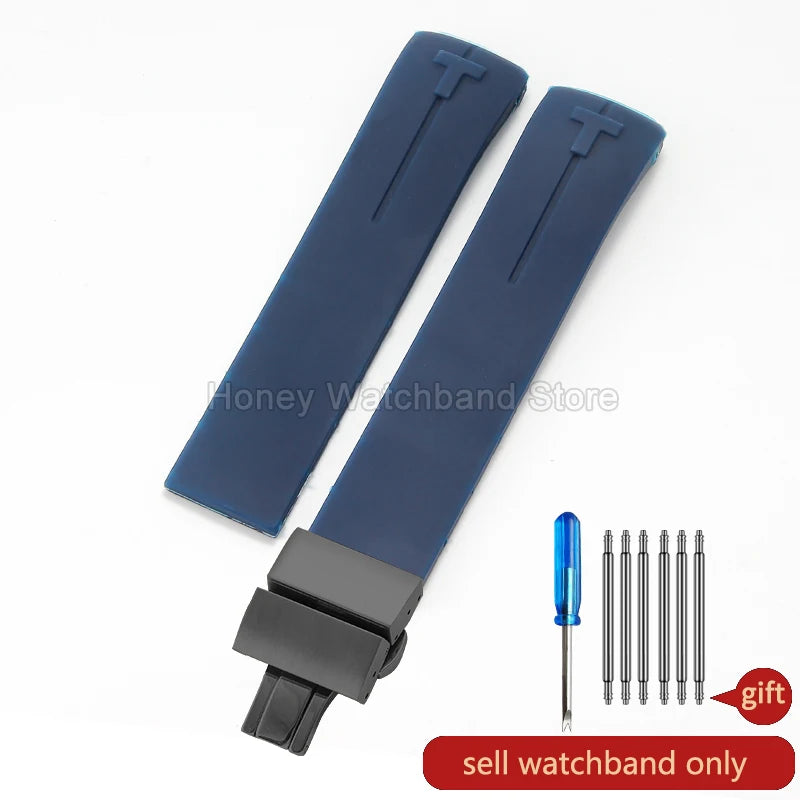 Flexible Comfortable Silicone Bracelet for Tissot T-Touch Blue Orange T013 T047 T121 Watchband Special Interface Sweat Resistant