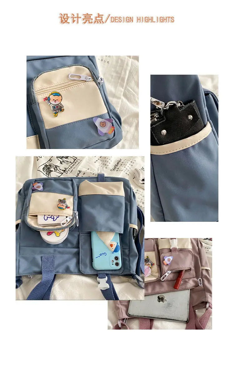 Canvas Handbags Messenger Bags for Women Waterproof Nylon Tote Shoulder Bag Oxford Ladies Handbag Crossbody Bag Girl Satchels