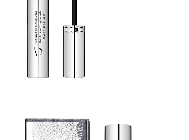 Qibest Silver Tube Mascara Waterproof Long & Curling Black Eyelashes Easy Removal No Dizziness Everlastingly Lasting