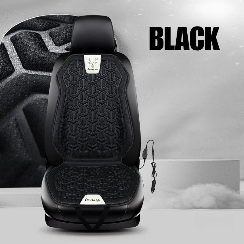 Universal Heated Car Seat Cover 12V Winter Seat Cushion Warm Velvet Plush Seat Protector Car Heating Mat Auto Accessories