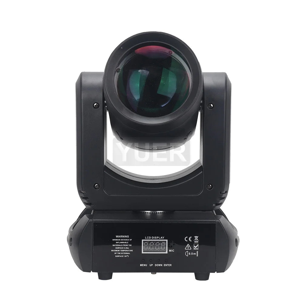 YUER Mini LED Moving Head 150W Beam Spot 18 Rotating Prisms Dmx Stage Effect Light Disco Dj Bar Wedding Club Music Party Indoor