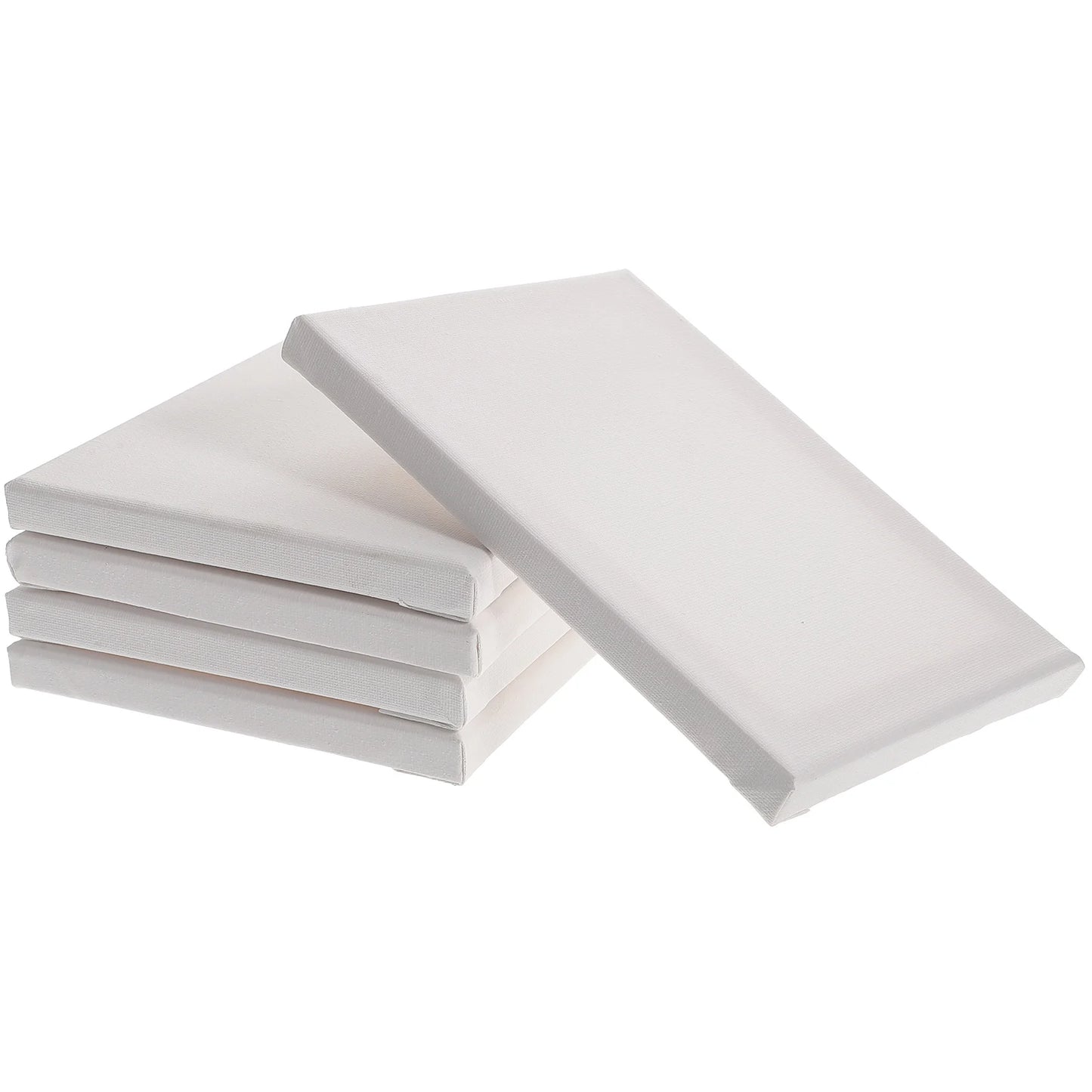 5pcs Stretched Canvas Square Blank Canvases Cotton Canvases For Oils Watercolor Painting Canvas 8 X 6 Inches ( 20 X 15 Cm)