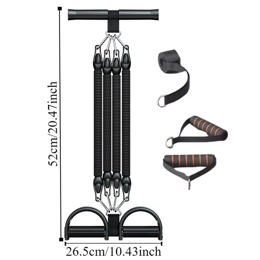 Multifunction Fitness Tension Rope with Handles Adjustable Tension Pedal Ankle Puller Non-Slip Exercise Resistance Band