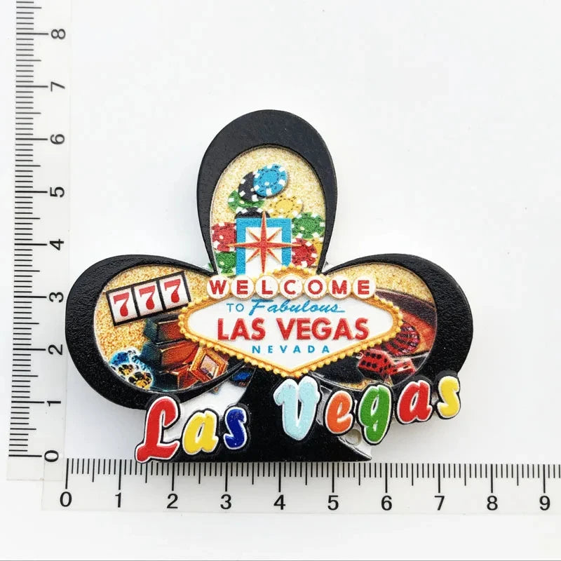 World Tourism Fridge Magnet Souvenir USA Las Vegas Florida Cultural Landscape Refrigerator Stickers Gift Set Home Decoration