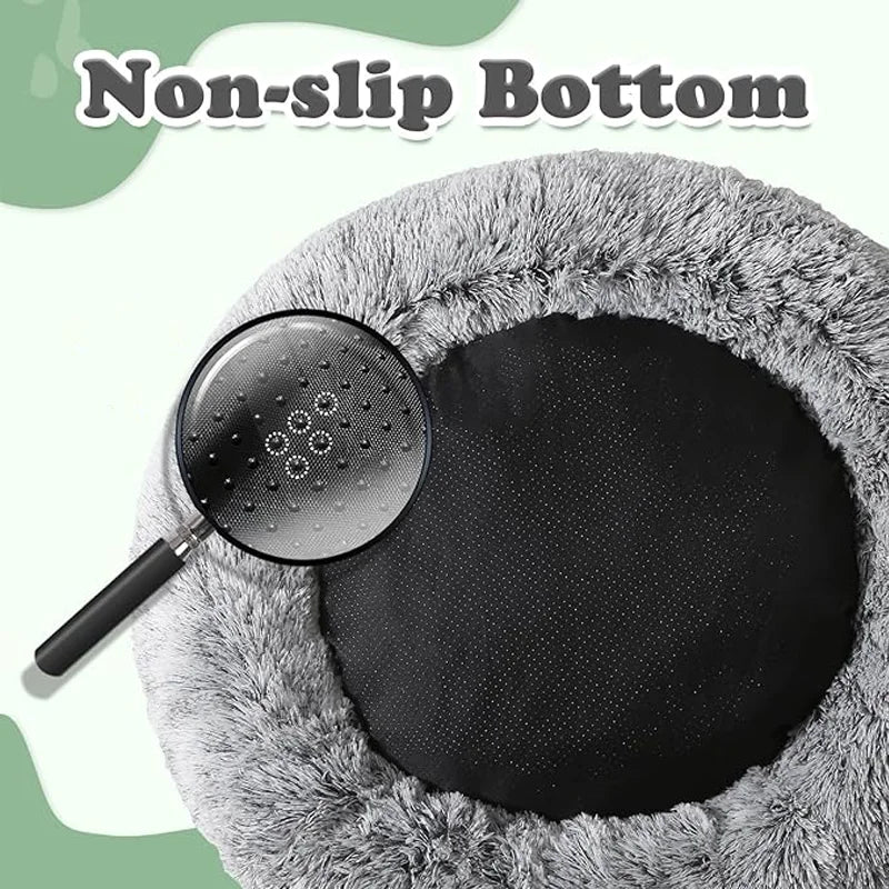 Super Soft Pet Bed Plush Large Size Suitable for Medium-Sized Dogs Machine Washable Round Dog Bed Comfortable Sleeping Nest
