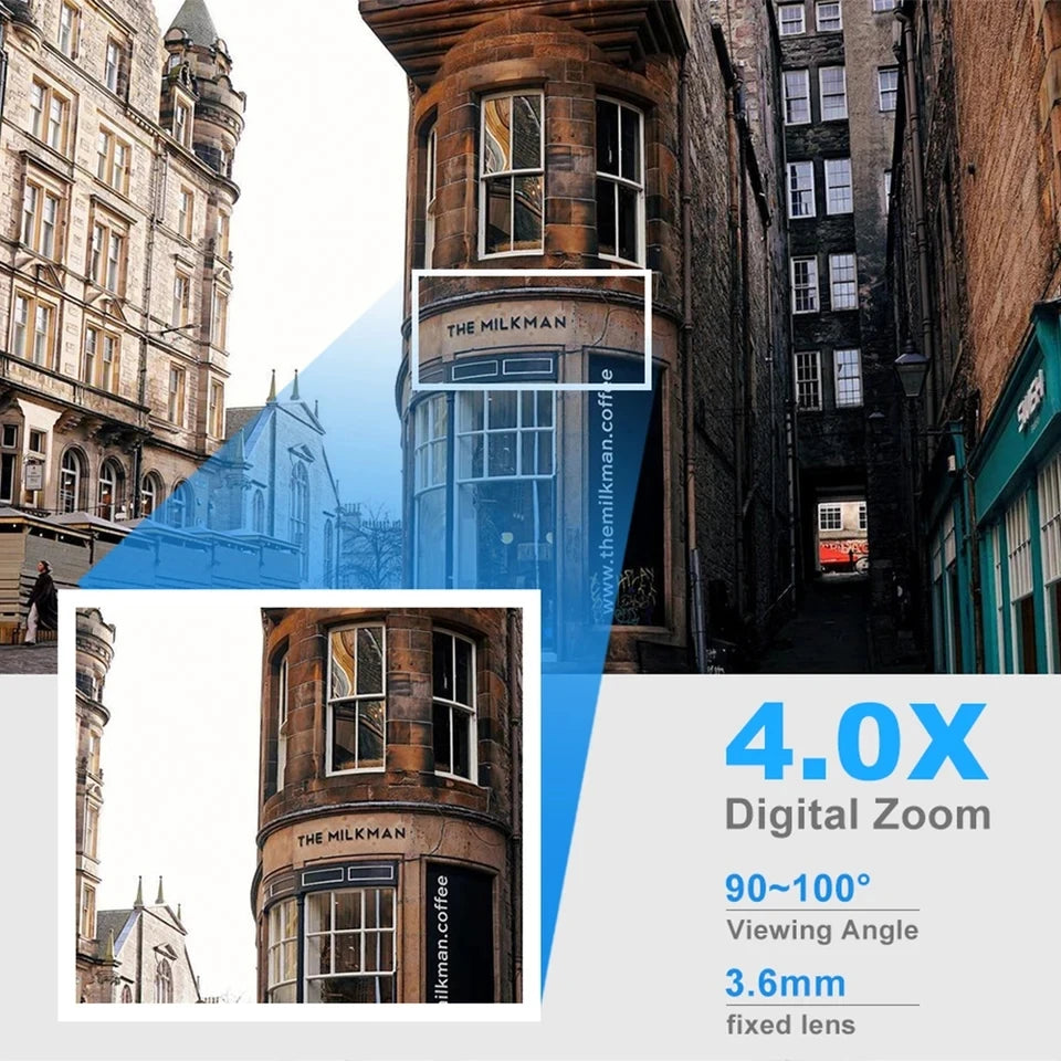 8MP Wireless Security Survillance PTZ Camera Wifi IP Outdoor 4X Zoom Cameras AI Human Tracking Two-way Audio HD Night Color Cam