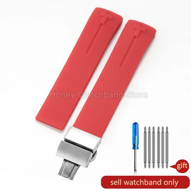 Flexible Comfortable Silicone Bracelet for Tissot T-Touch Blue Orange T013 T047 T121 Watchband Special Interface Sweat Resistant