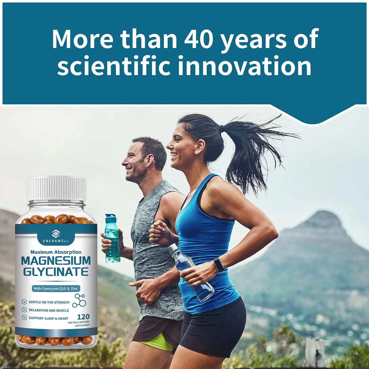 Magnesium Glycinate 500mg Nutritional Supplement Supports Nervous System Bone & Muscle Health Supports Calm Mood & Body Relaxation for Daily Wellness