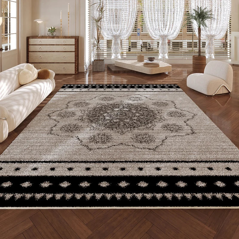 VIKAMA New Design Warm Wave Retro Winter Warm Non-slip Floor Mats Living Room Bedroom Sofa Washable Dirt-resistant Carpet