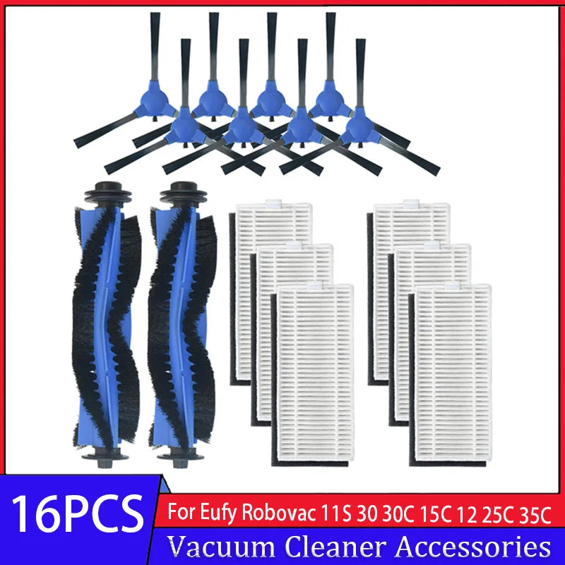 Replacement Parts Accessories for Eufy Robovac 11S 12 25C 15T 30C 35C 39C Side Sweep Main Roller Brush Filter Cover Shell Protec