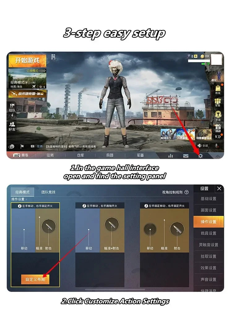 G10 Mobile Phone Game Trigger 4 Fingers Aim Shooting Free Fire L1 R1 Gamepad Joystick Controller for IOS Android E-sports Button