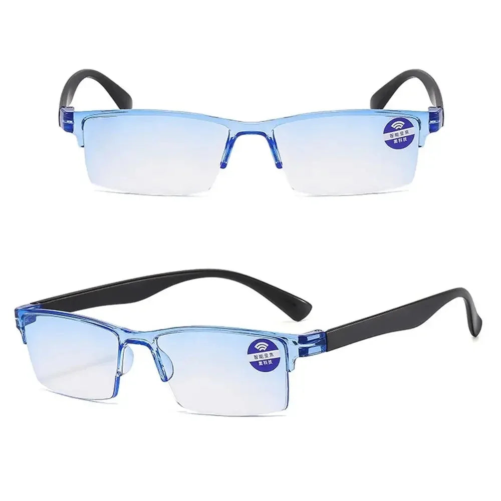 Smart Automatic Zoom Reading Glasses Rimless Optical Presbyopia Eyewear Spectacle Radiation Protection Computer Goggles Unisex