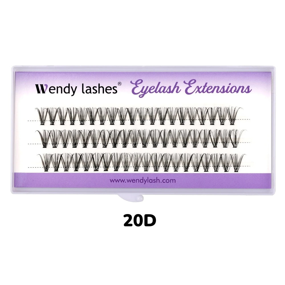 WENDY 3 Rows 10/20/30/40D Bundles Heat Cluster Eyelashes Extension D Curl DIY Individual Faux Mink Thick Volume Grafting Lashes