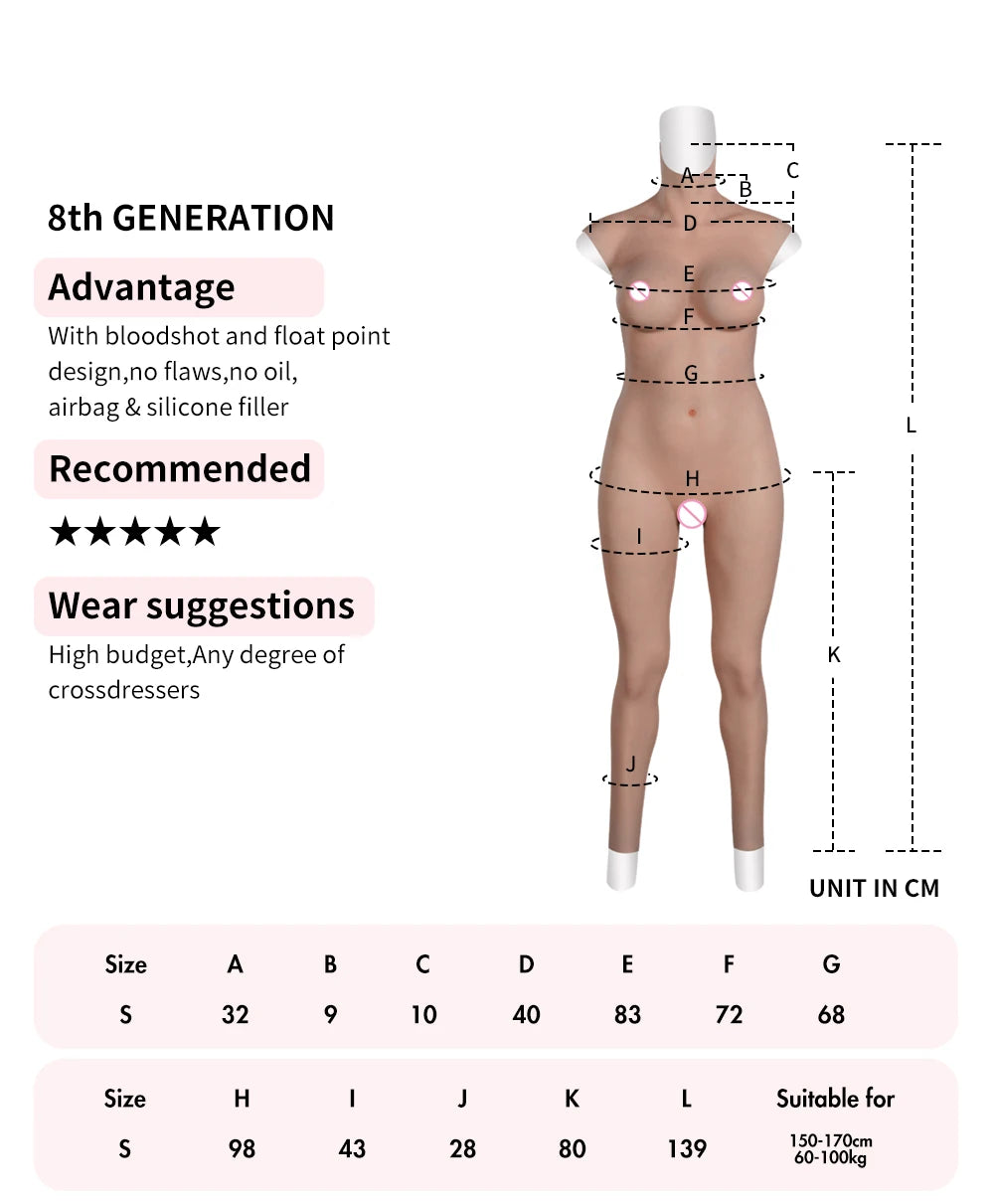 EYUNG Bodysuit Crossdressing Pussy Body Suit Cosplay Silicone Breasts Shemale Full Silicone Bodysuits Sissy Underwear Panties