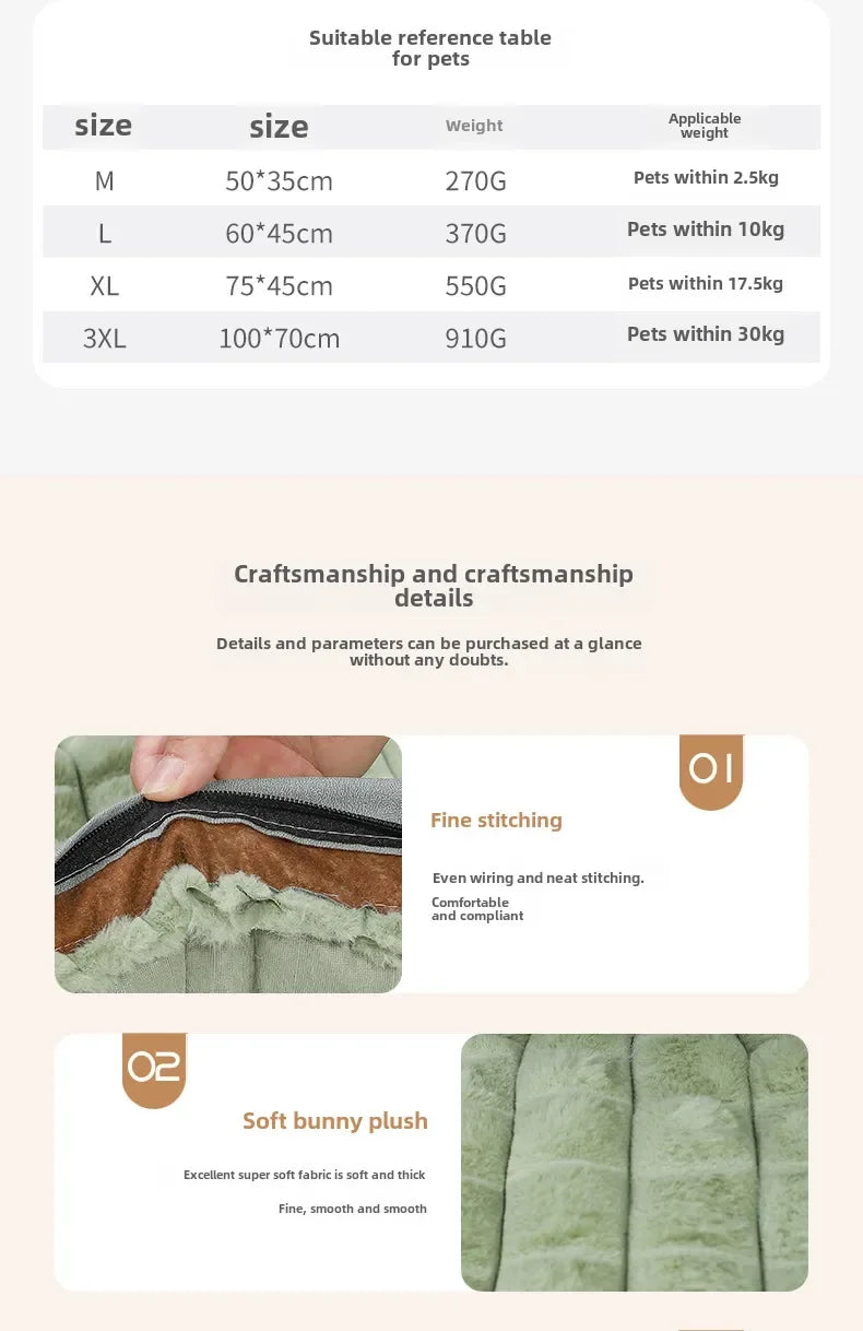 New Winter Warm Washable Removable Dog Bed Mat Pet Supplies Large Dog Bed, Cat Bed Pet Bed