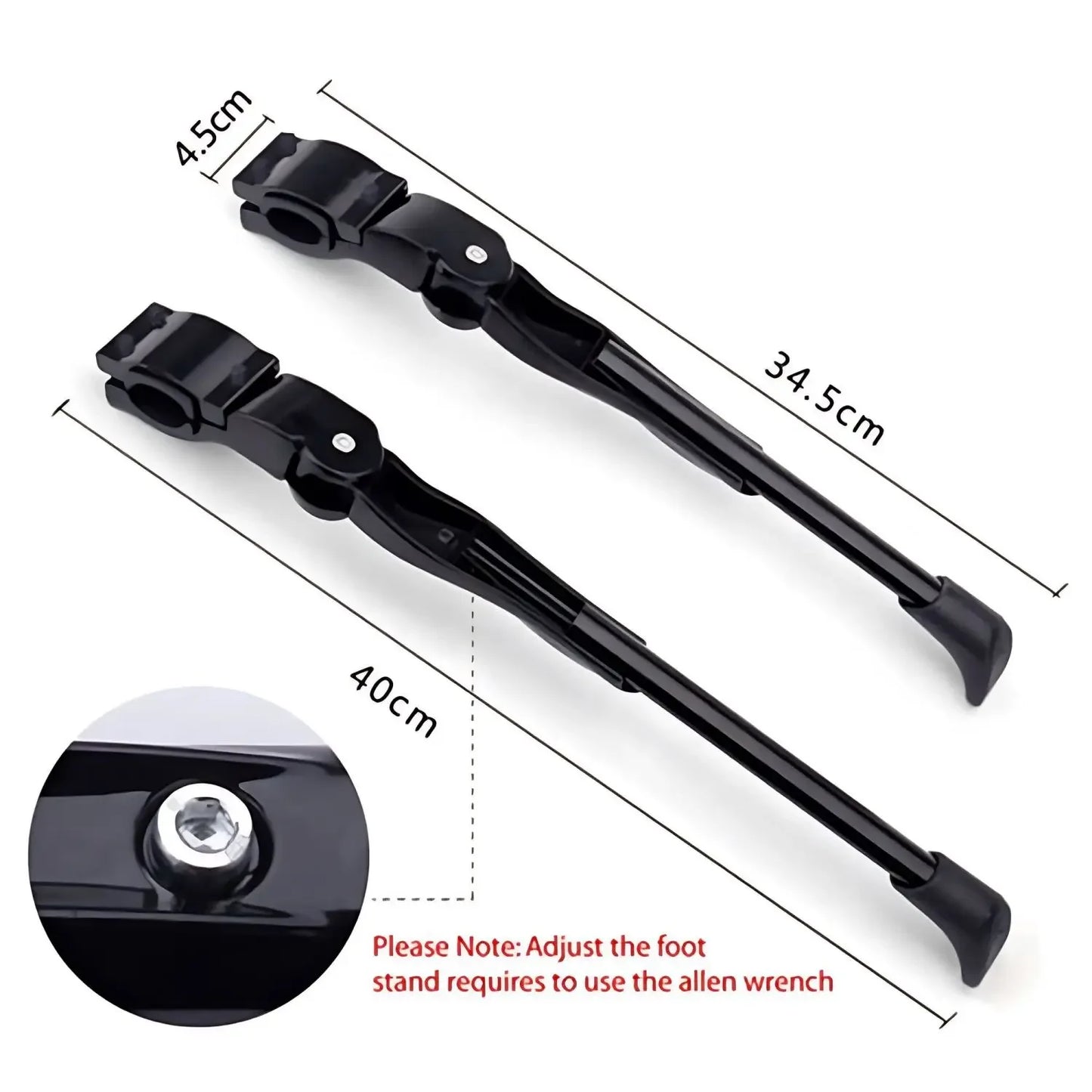 24/27 Inch Bike Kickstand Adjustable Heavy Duty Aluminum Alloy Bicycle Kickstand for Mountain Road Bikes Cycling Accessories