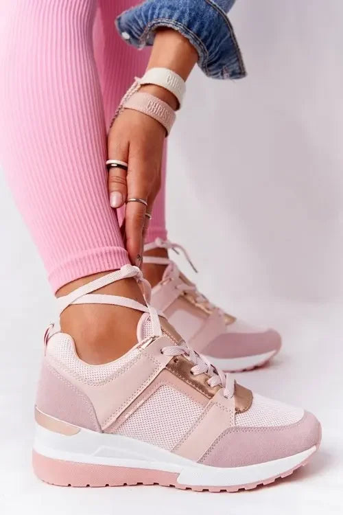 Sneakers Women 2024 Lace-Up Wedge Sport Shoes for Women Vulcanized Casual Platform Ladies Sneaker Tennis Female Zapatos De Mujer