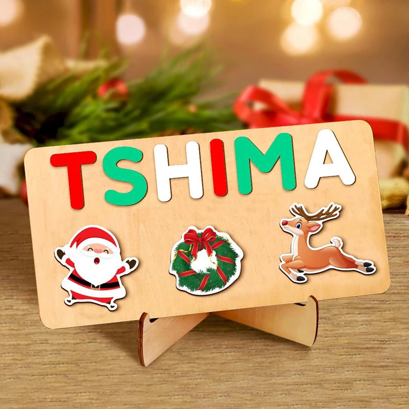 Montessori Personalised Wooden Puzzle Baby Custom First Name Puzzle Customization Letter Board Gift Child Jigsaw Educational Toy