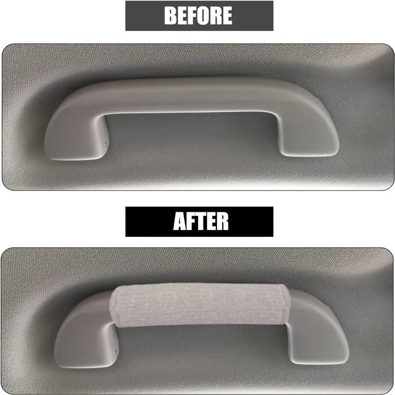 Car Roof Armrest Soft Suede Cover Auto Interior Pull Handle Gloves Protection Tools Ceiling Handle Protective Covers Accessories