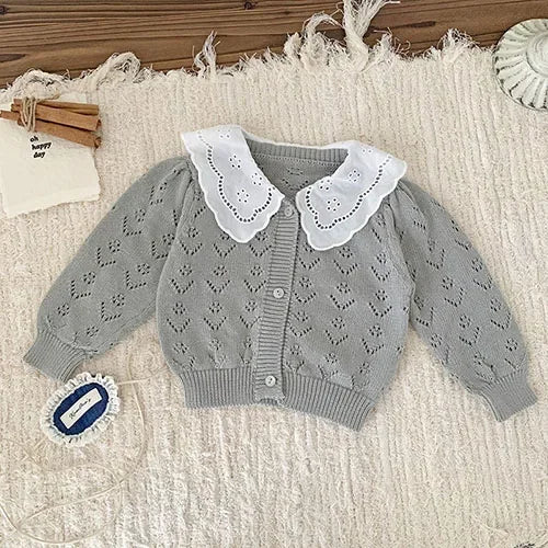2024 New Autumn Winter Infant Baby Girls Clothing Set Long Sleeved Knitted Cardigan+Shorts Toddler Baby Knitted Clothes Suit