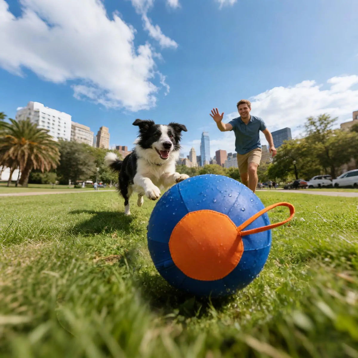 Pet Herding Ball 45cm Large Dog Ball Interactive Moving Toys For Dogs Breed Pet Puppy Outdoor Training Play Ball Kids Game Toys