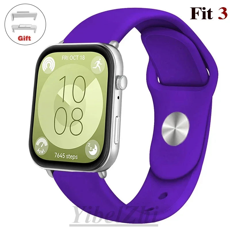 sport Band For Huawei Watch FIT 3 Strap smartwatch Silicone Official 1:1 correa for Huawei Watch fit3 2024 watchband Accessories