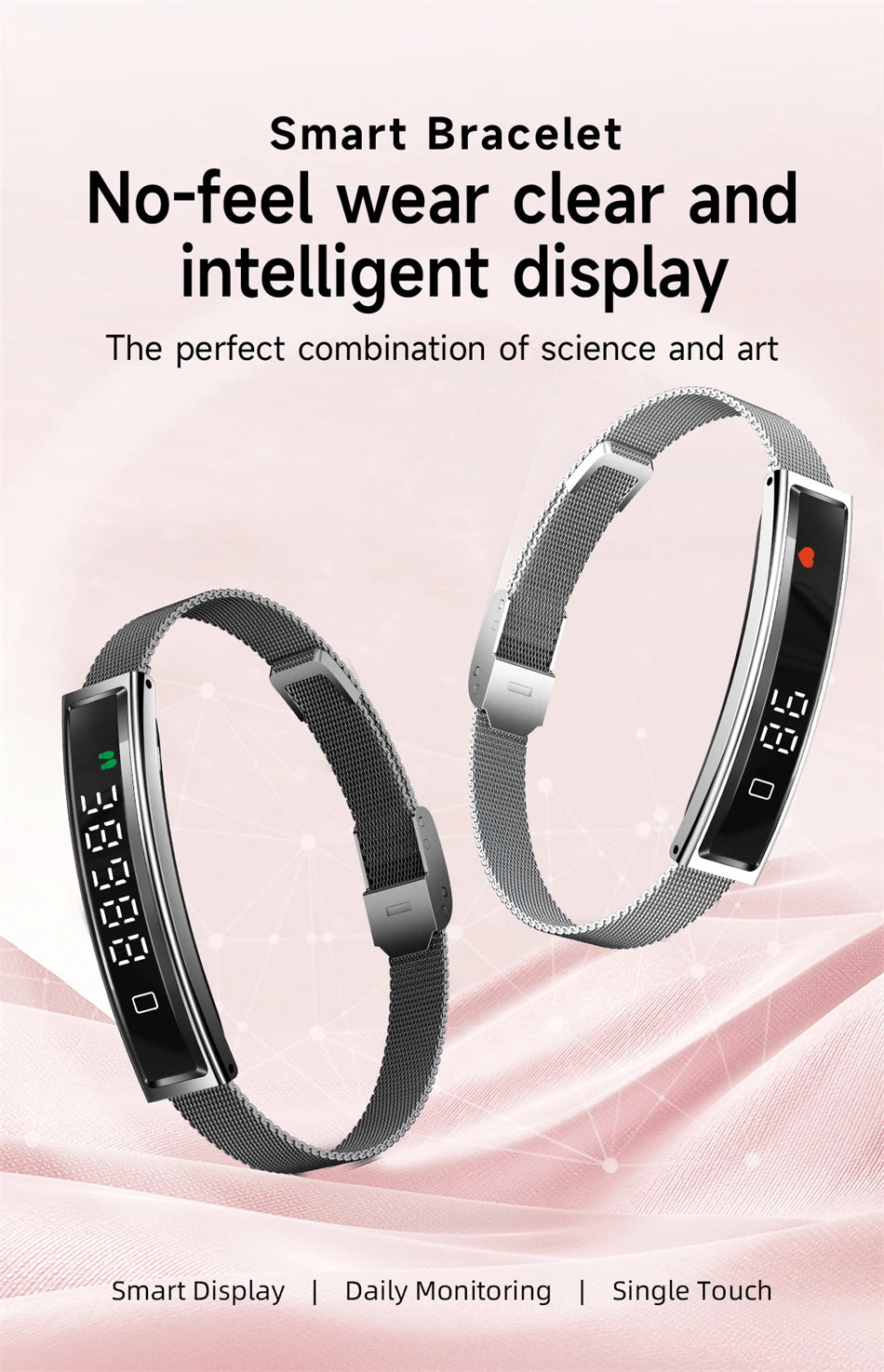 LIGE Ladies Smart Bracelet Men Health Sleep Heart Rate Monitoring Fashion Sports Band Fitness Tracker Smart Wristwatch For Women