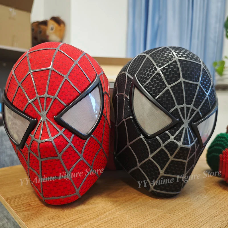 1:1 Marvel Spider-Man Tobey Mask Spiderman Faceshell Detachable Lenses Mascara 3d Cosplay Costume Superhero Xmas Gifts Model