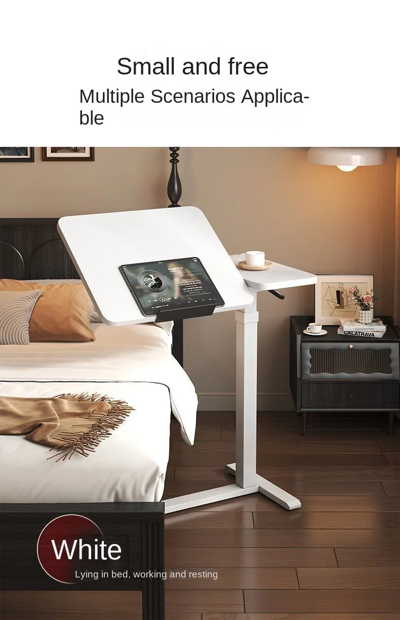 Folding bedside table pneumatic lift table mobile study table computer table office desk lazy dining table