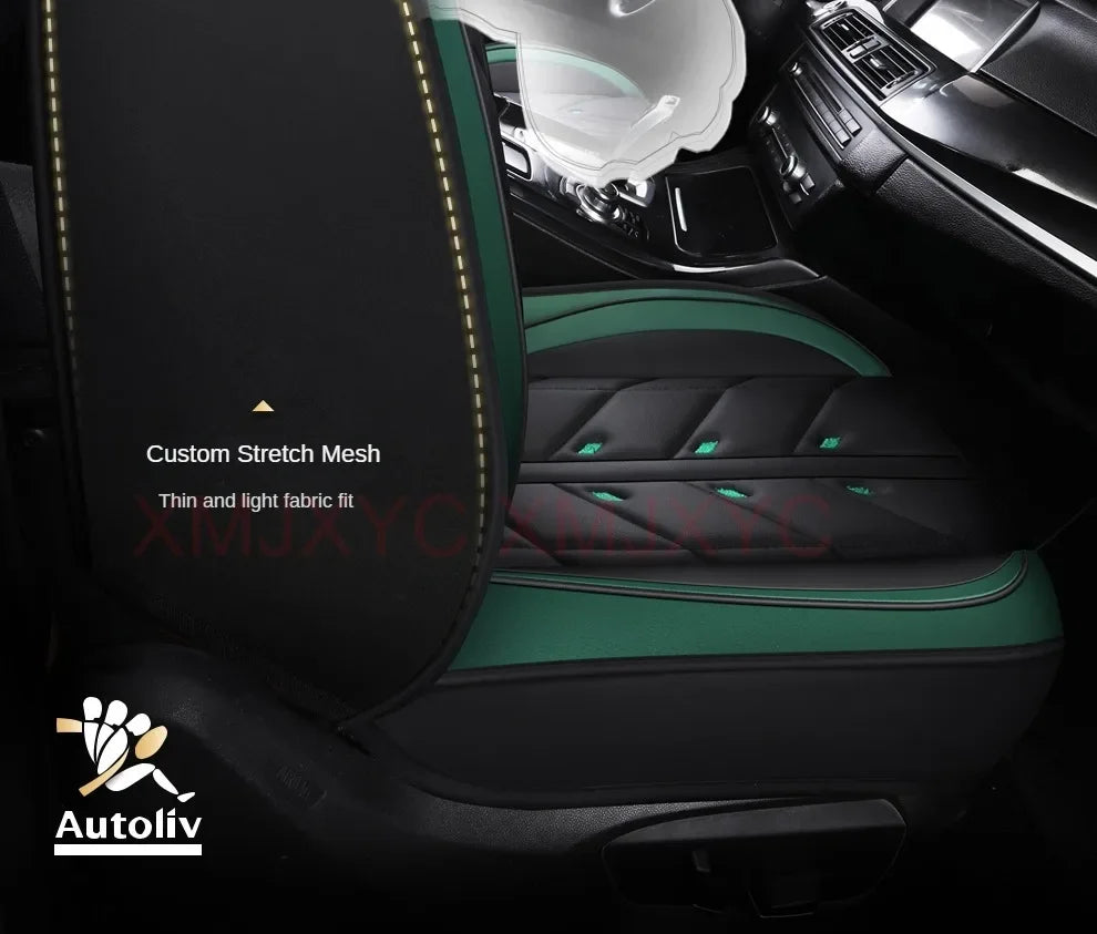Universal Style Full Coverage Car Seat Cover for Ford Focus Mk4 Audi A6 4F W211 Skoda Kodiaq Clio 4 Car Accessories Pu Leather