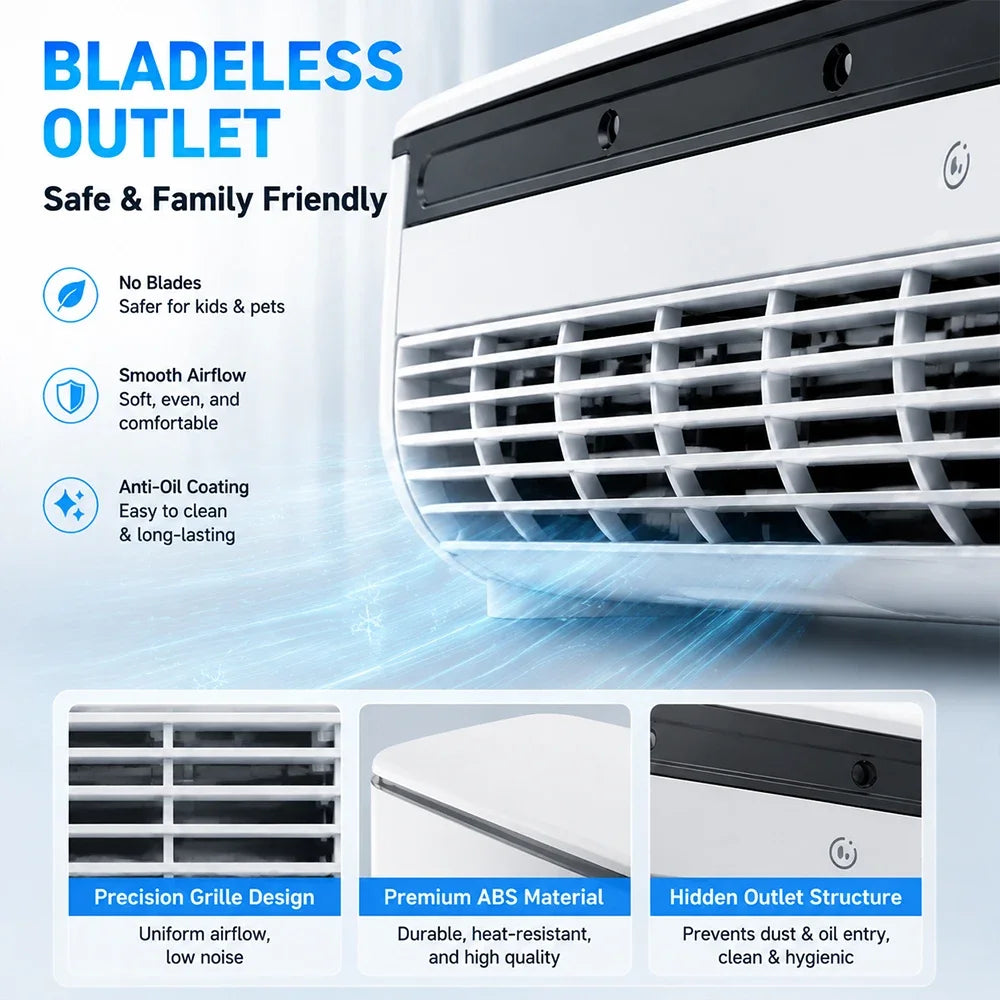 SIAHO Rechargeable Cooling Wall Fan Remote Control Large Wind Table Standing Air Circulator Household Kitchen Fan