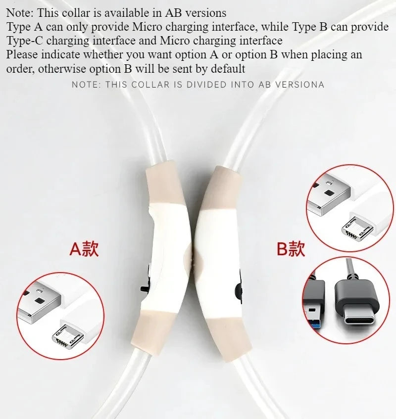 2PCS LED Dog Collar Light - Type-C Charging Waterproof Glow Necklace, Reflective Anti-Lost Safety Collar for Night Walking