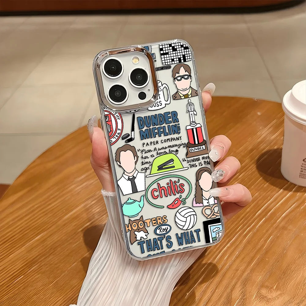 The office Tv Show Hot  Phone Case For iPhone 17 16e 16 15 14 13 12 11 mini Pro Max X XR XSMAX 8 Air Plus Transparent Soft Cover