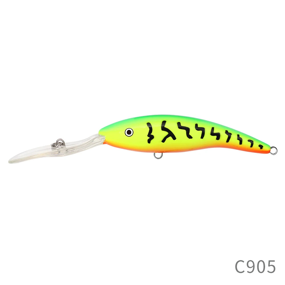 FM33 Deep Tail Dancer Hard Bait 75mm 10g  90mm 14.3g 105mm 23g Deep Diving Minnow Lure Wobbler Bass Pike