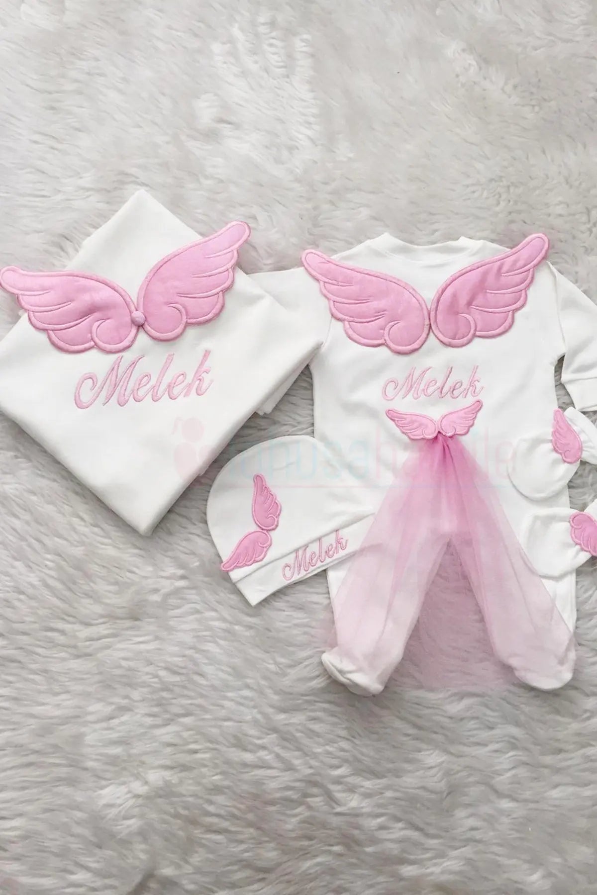 Dollbling Newborn 5pcs Layette Outfits Set Baby Tuxedo Outfit 0-3M Handmade Embroidery Wheat Jewels Crown Parajams Gift Set