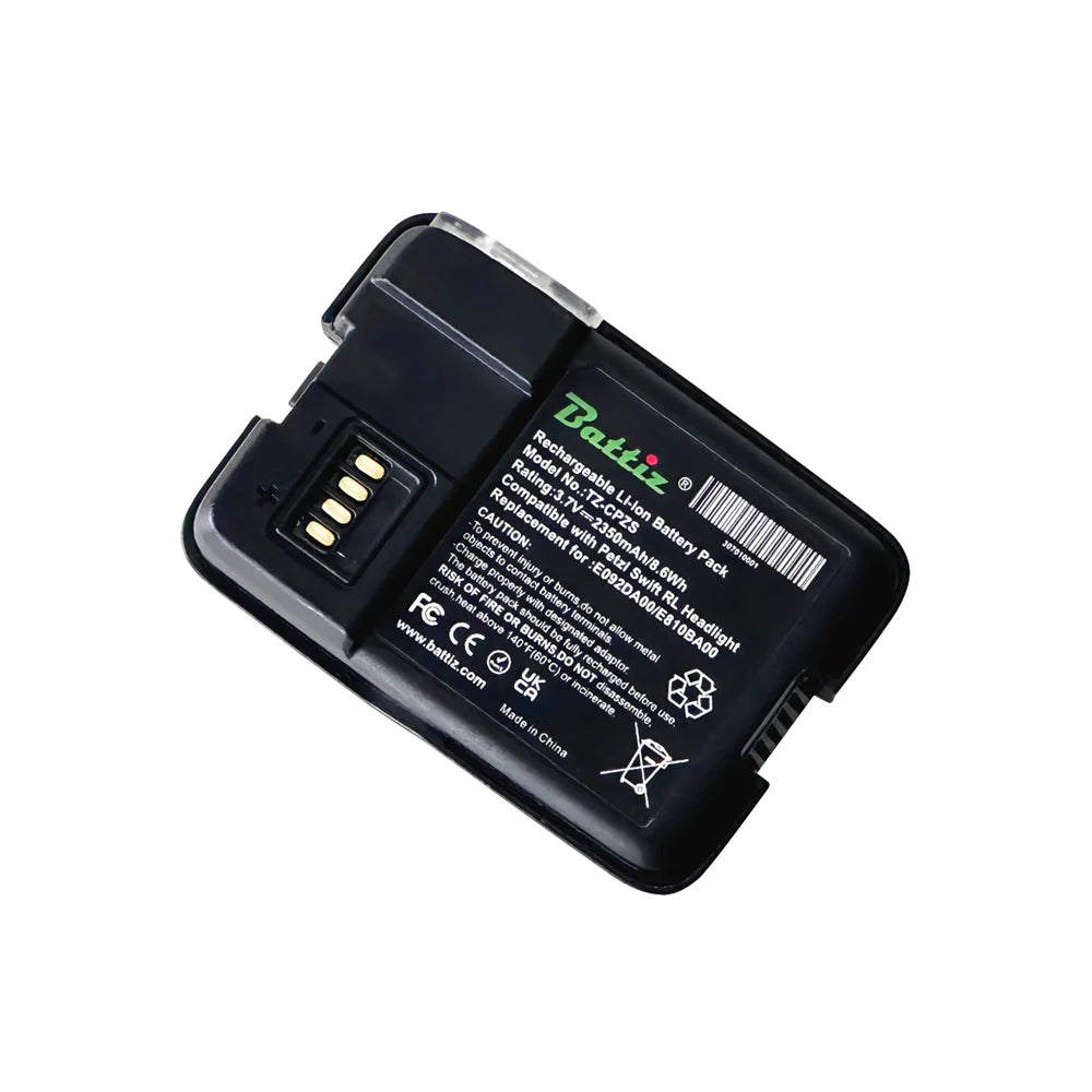 Li-Ion Rechargeable Battery Compatible With Petzl Swift RL Headlamps 2350mah