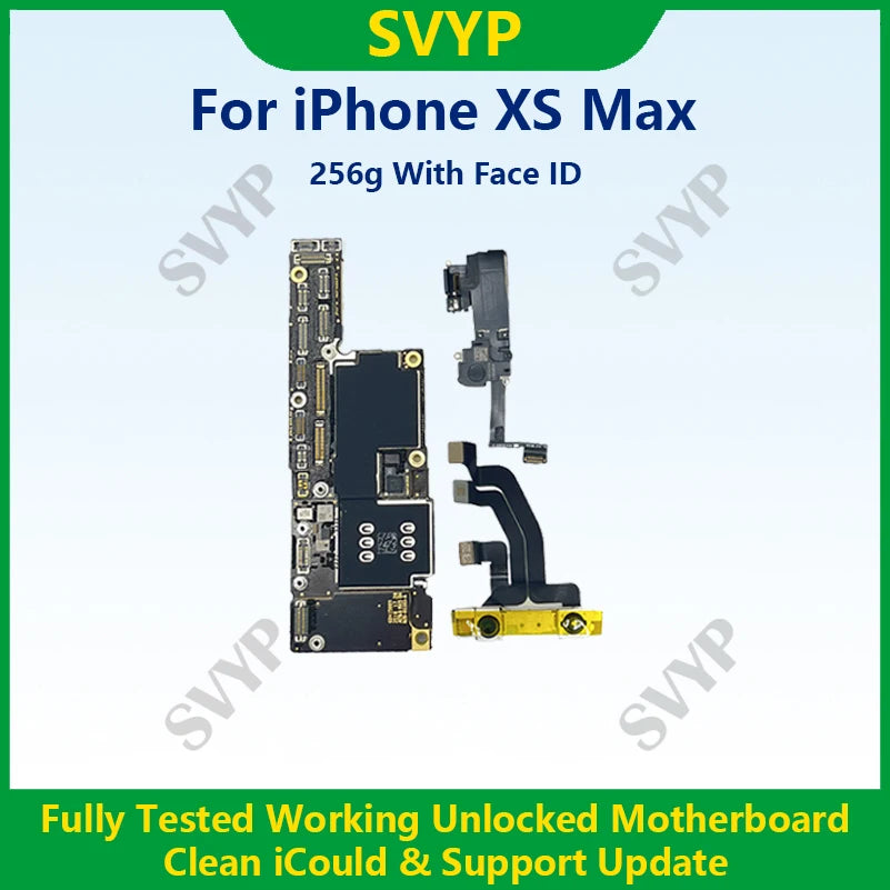 Fully Tested 100%Working Mainboard For iPhone X/XR/XS/XS Max With Face ID 64g/256g Cleaned iCloud And Unlocked Phone Motherboard