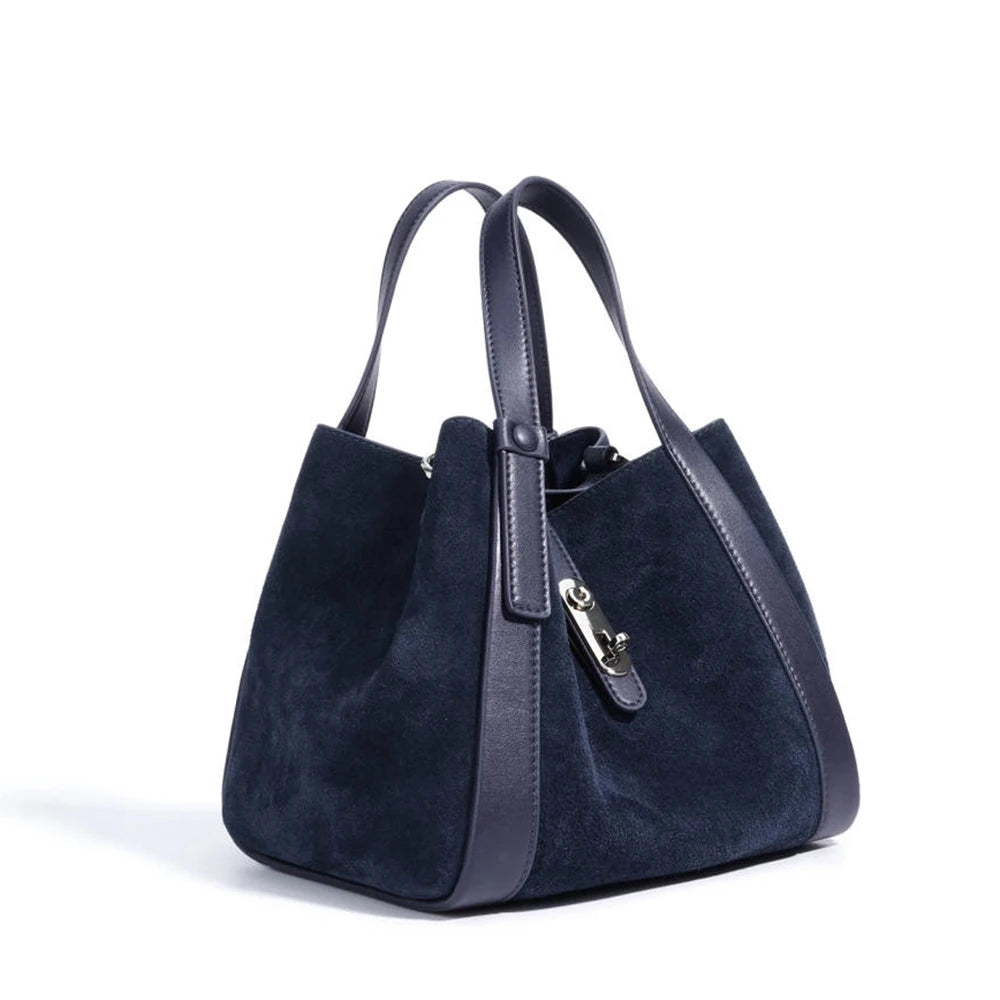 Luxury Women Handbag Custom Letters Small Female Hobo Tote Bag Velvet Suede Cow Leather New Design Lady Top Handle Shoulder Bag