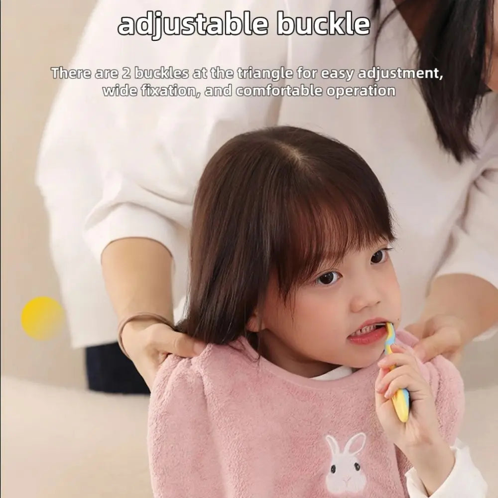 Soft Baby Bibs Skin Friendly Water Absorbent Children's Washcloth Adjustable Snaps Toddler Face Towel for Feeding Eating